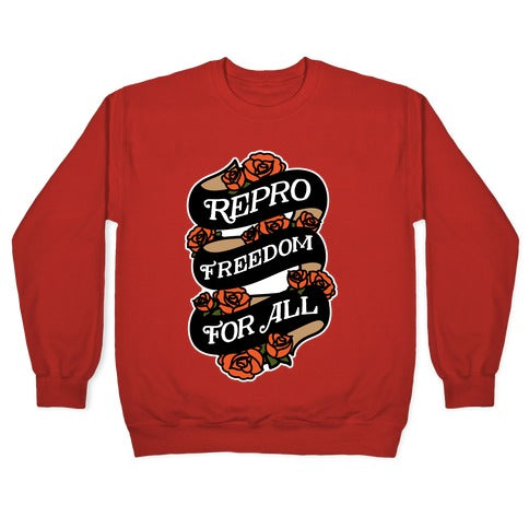 Repro Freedom For All Roses and Ribbon Crewneck Sweatshirt
